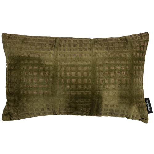 WOOOD kussen Lada - Velvet - Warm Groen - 30x50x10 - vtwonen shop