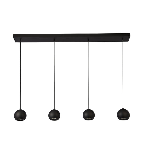 Searchlight Eindhoven 4 licht mat zwarte staaf hanger