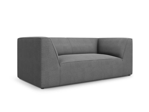 Micadoni Bank Ruby 2-zits, structurele stof, grijs - 93x174x69cm