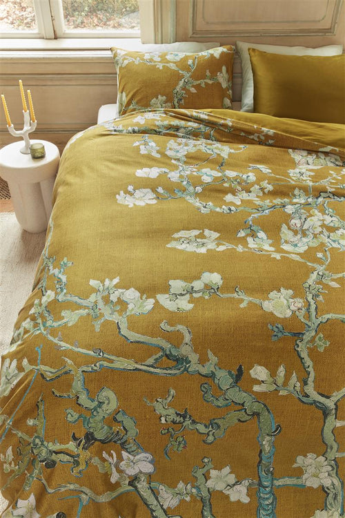 Beddinghouse x Van Gogh Museum Blossoming dekbedovertrek - Tweepersoons - 200x200/220 cm - Oker - vtwonen shop