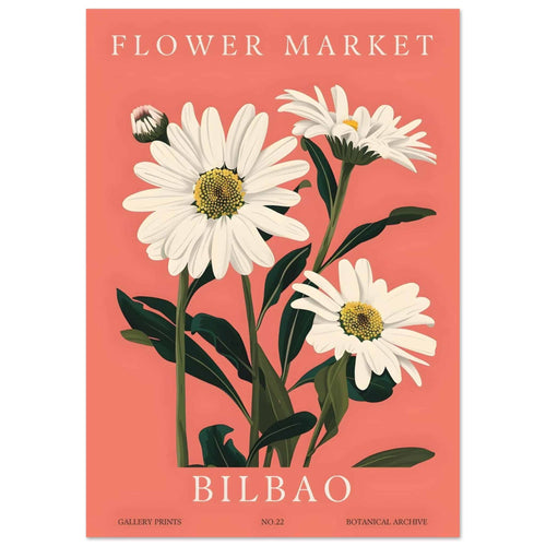 Artfulprints  Flower market - Bilbao   poster A4 21x29.7 cm - vtwonen shop