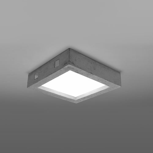 Sollux Lighting Plafondlamp RIZA beton - 33x33x8cm