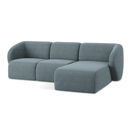 LaMiaSofa hoekbank rechts Cervo - bouclé - jeans - 248x166x102