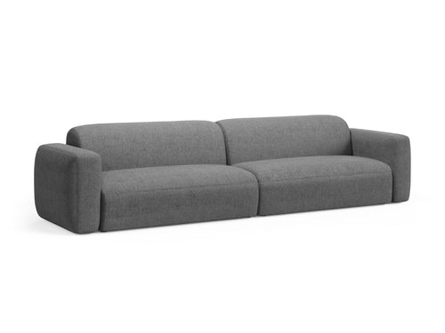 Cosmopolitan Design Modulaire bank Strino 4-zits, structurele stof grijs - 98x240x78cm