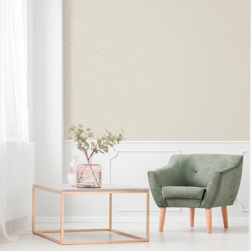 Sanders & Sanders behang art deco bogen beige - 53 cm x 10 m - 640362 - vtwonen shop