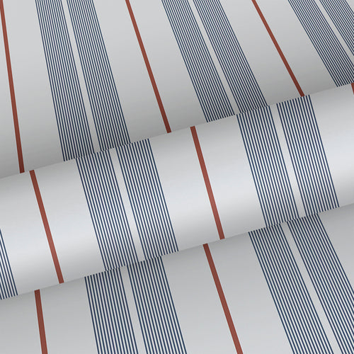 Sanders & Sanders behang strepen blauw, rood en wit - 53 cm x 10.05 m - 640692