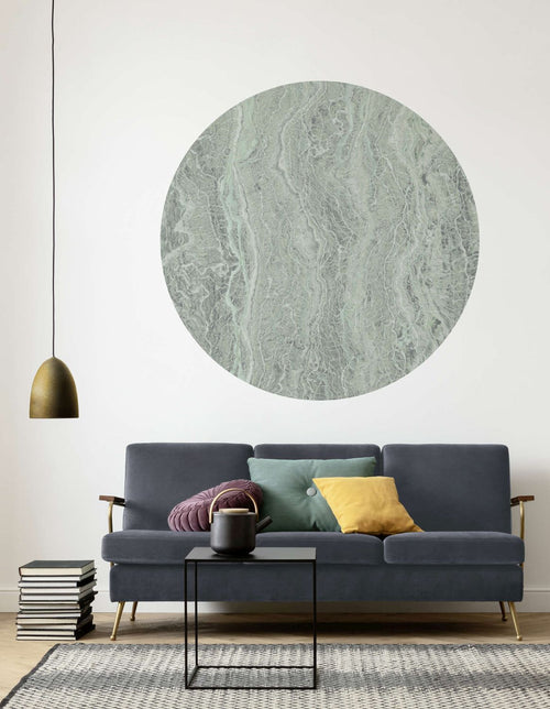 Sanders & Sanders zelfklevende behangcirkel marmer groen - Ø 125 cm - 611725