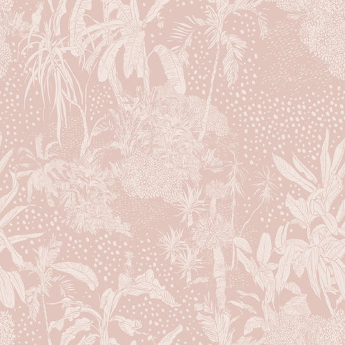 ESTAhome behang tropische bladeren oudroze - 50 x 900 cm - 139890 - vtwonen shop