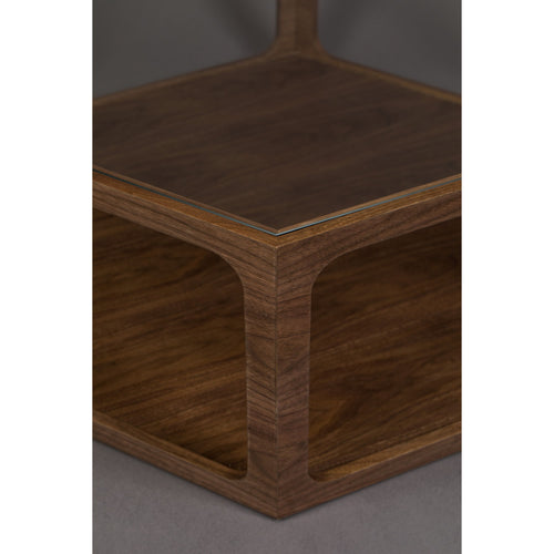 Dutchbone Sita Salontafel Zeshoekig Glas/ Hout Bruin - vtwonen shop