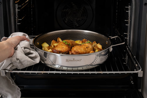 Rosmarino HexaPRO lage braadpan met deksel - 28cm - vtwonen shop