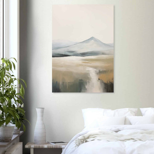 Artfulprints Poster met Lijst Abstract - Fuji path 2   - 50x70 cm - Meerkleurig