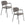 Housecraft Living Jolien Eetkamerstoelen armleuning Zwart/Grijs - Set van 2