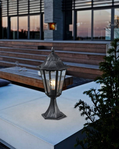 EGLO tuinpaaltje Navedo - 1 lichts - zwart, zilver-patina