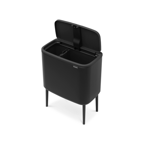 Brabantia Bo Touch Bin, met 2 binnenemmers, 11 + 23 liter - Matt Black