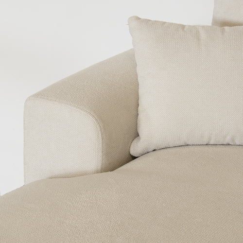 Giga Meubel Chaise Longue Rechts Bordeaux - Beige - Stof/Textiel - 270x165x66cm - vtwonen shop