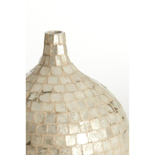 Light & Living vaas Elorza - wit - Ø28cm - vtwonen shop