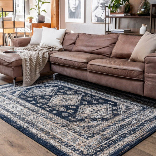 Interieur05 vintage vloerkleed Aila - blauw - 240 x 330 cm