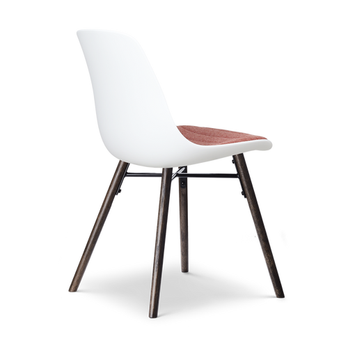 Nolon Nena-Liv Eetkamerstoel Wit - Terracotta Kussen - Walnoot - vtwonen shop