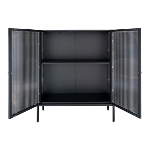 Rebellenclub Vitrinekast Randers - 110 x 90 cm - Zwart - vtwonen shop