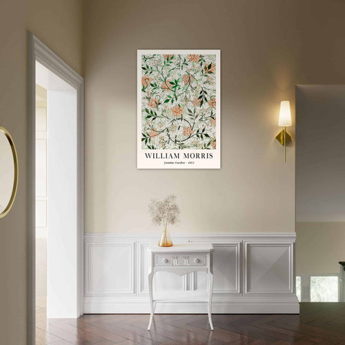 Artfulprints Poster met Lijst William Morris - Jasmine garden   - A4 21x29.7 cm - Groen