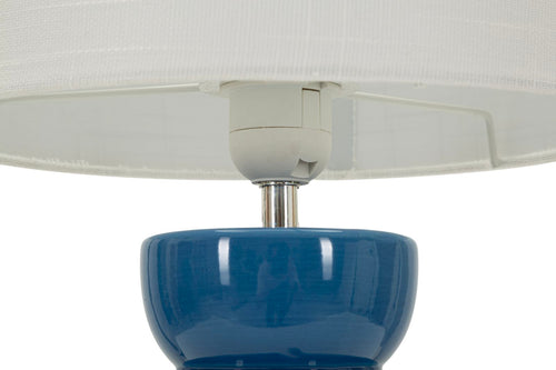 Mauro Ferretti tafellamp - Ø 25x46 cm - blauw/wit