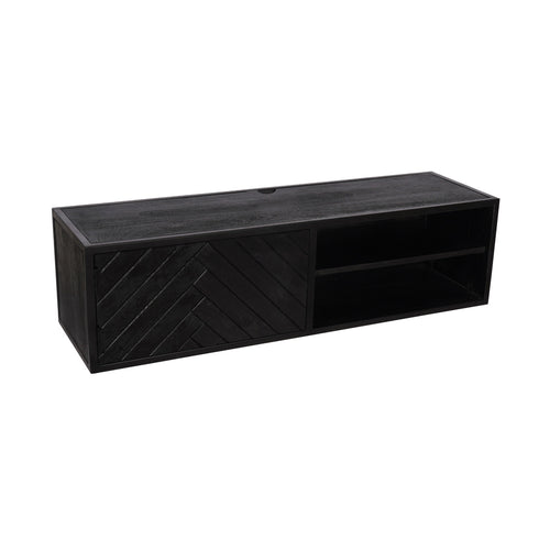 StarFurn Zwevend Tv-meubel New York - Zwart Hout - 120x35x33cm - vtwonen shop