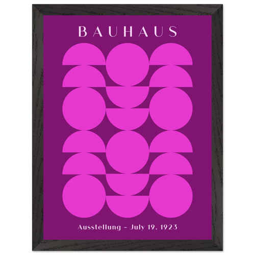 Artfulprints Poster met Lijst Bauhaus - Ausstellung 1923   - 30x40 cm - Paars