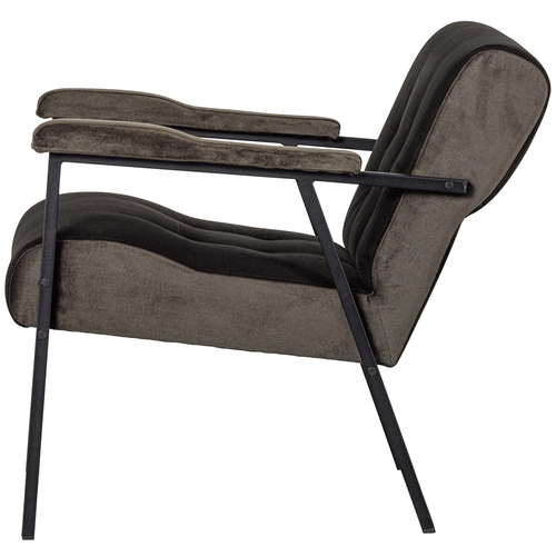 WOOOD fauteuil Scott - Velvet - Warm Groen - 75x65x83 - vtwonen shop