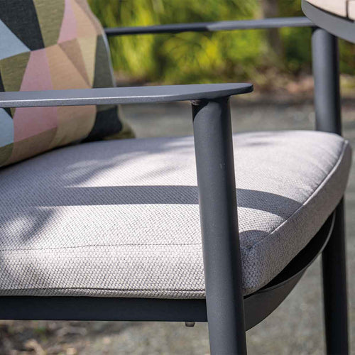 Garden Impressions tuinset Dane - Duuk - donker grijs - Ø150 cm - 6-delig