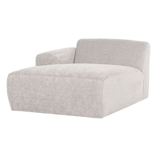 WOOOD chaise longue bank links Mojo Base - Wollig - Ecru - 74x112x162