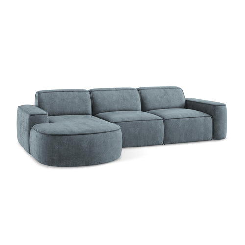 LaMiaSofa hoekbank links Melissa - chenille stof - jeans - 284x166x70