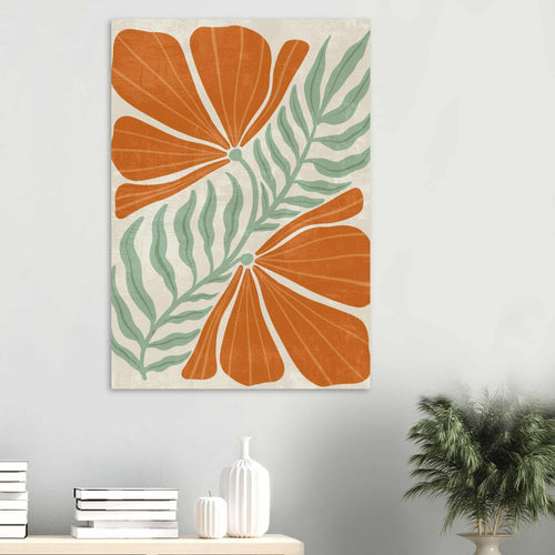 Artfulprints  Boho – Orange florals   poster 30x40 cm - vtwonen shop