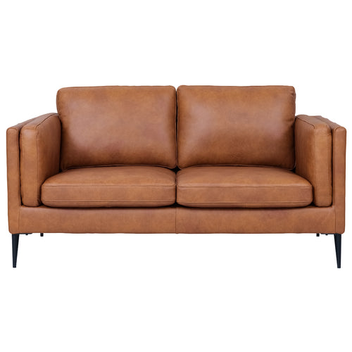 Furnhouse 2-zitsbank Valencia - Cognacbruin - Leer - 88x157x101