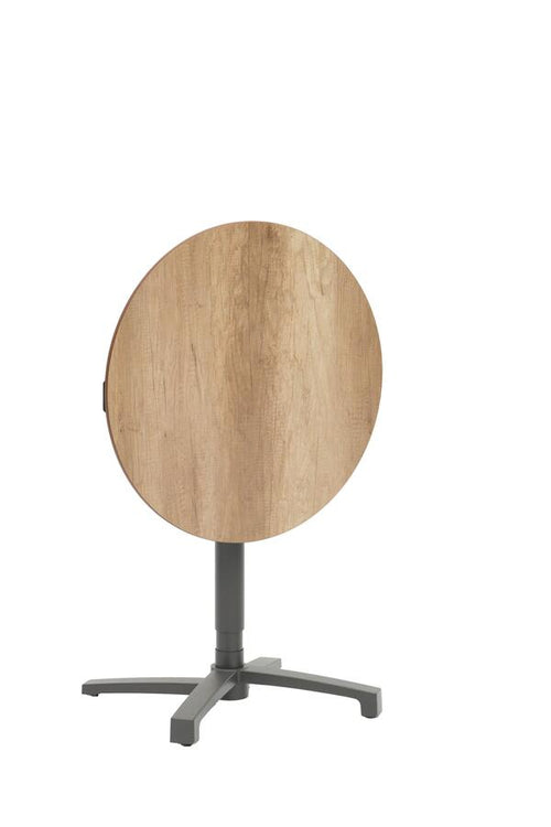 Sens-Line - Lima HPL Bistro Tuintafel - In hoogte verstelbaar - Ø70cm - Houtkleur