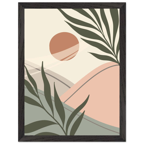 Artfulprints Poster met Lijst Boho – Serene moment   - 30x40 cm - beige