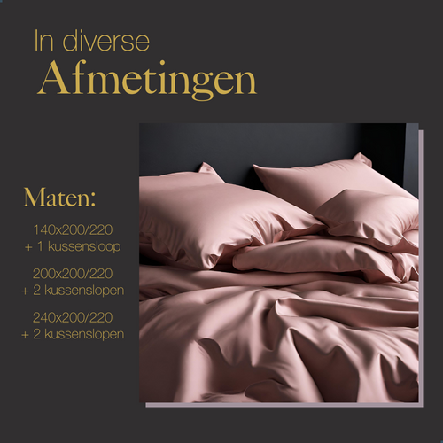 Ten Cate premium - dekbedovertrekset - 200x200/220 - 100% katoen satijn - roze - vtwonen shop