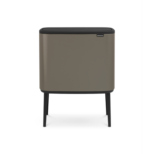 Brabantia Bo Touch Bin, met 2 binnenemmers, 11 + 23 liter - Platinum