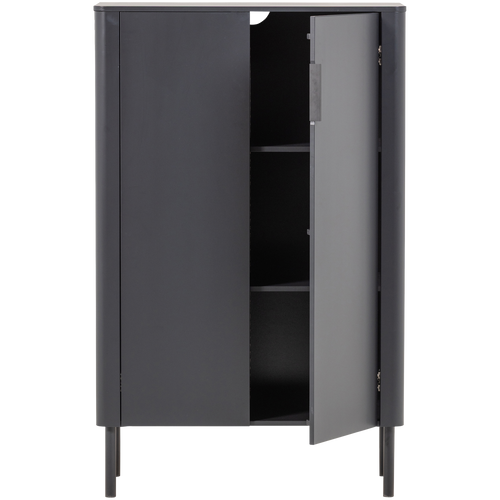 WOOOD kast 2-deurs Gunnar - Grenen - Matzwart - 135x85x39 - vtwonen shop