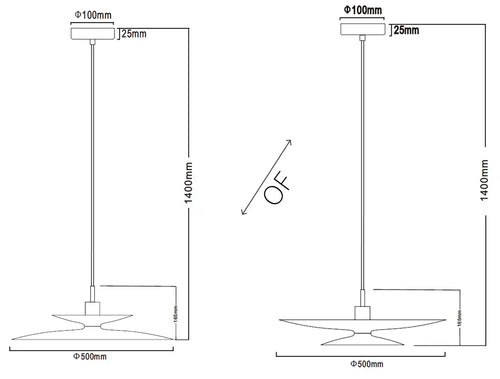Artdelight hanglamp Linares - 1 lichts - 50  x 140   cm - kaki