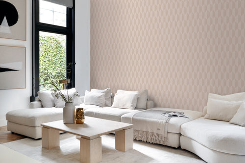 Origin Wallcoverings eco-texture vliesbehang 3D-motief zacht roze - 50 x 900 cm - 348031 - vtwonen shop