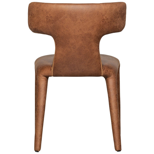 WOOOD eetkamerstoelen Permit - Leerlook - Cognac - Set van 6