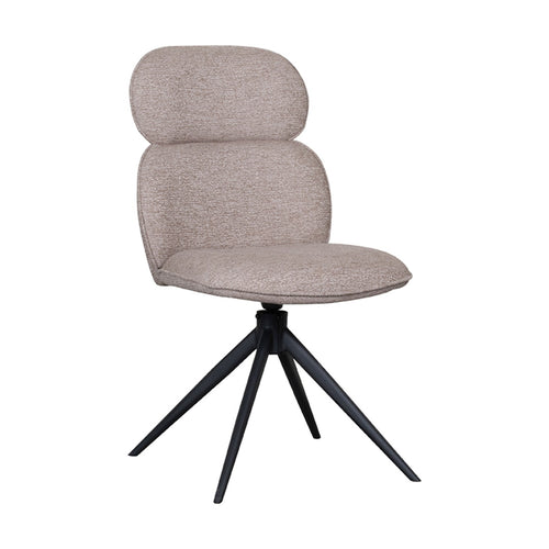 LABEL51 Eetkamerstoel Finn - Naturel Bouclé - Draaibaar - Set van 2 - vtwonen shop