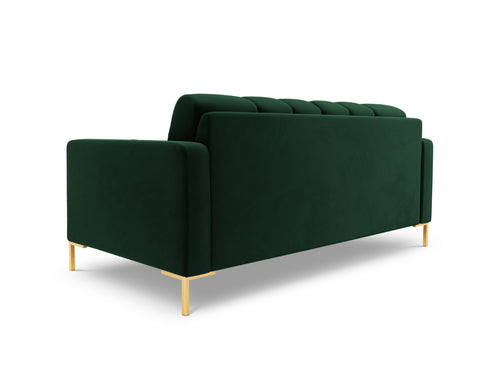 Cosmopolitan Design Bank Bali 2-zits, flueel, flessengroen - 96x152x75cm
