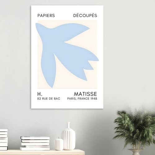 Artfulprints  Matisse – Shapes in the air light blue   poster 30x40 cm