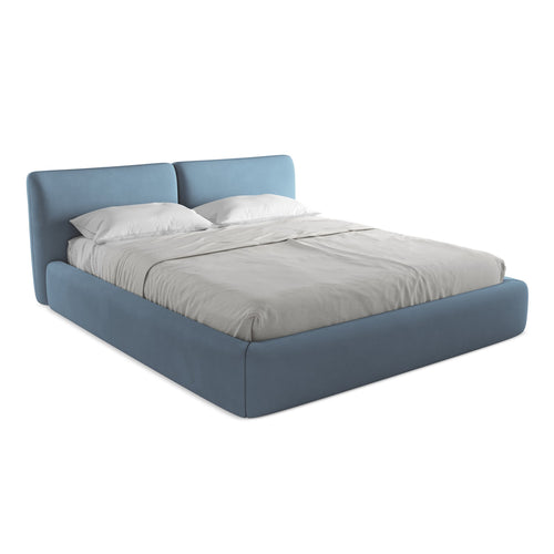 LaMiaSofa Bed met opbergruimte Milano - chenille stof - jeans - 200x228x82