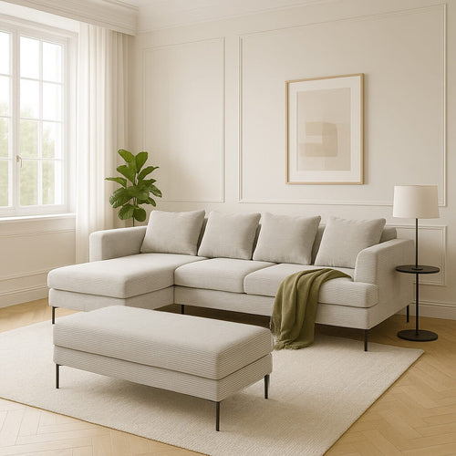 Kare Design Kruk Gianna Cord grijs - vtwonen shop