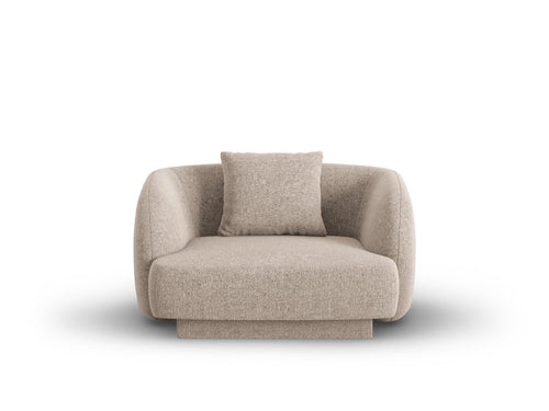 Cosmopolitan Design Fauteuil Tulum chenille, beige - 90x103x70cm