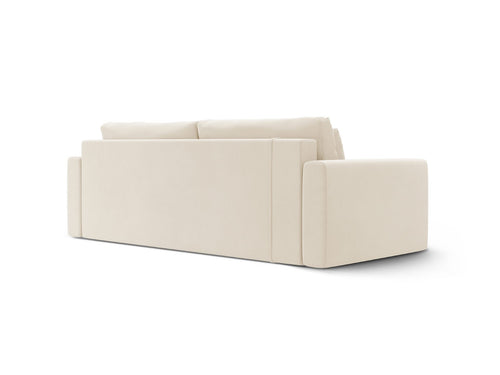 Cosmopolitan Design Slaapbank met opbergdoos Belfast 3-zits, flueel ivoor - 105x238x84cm
