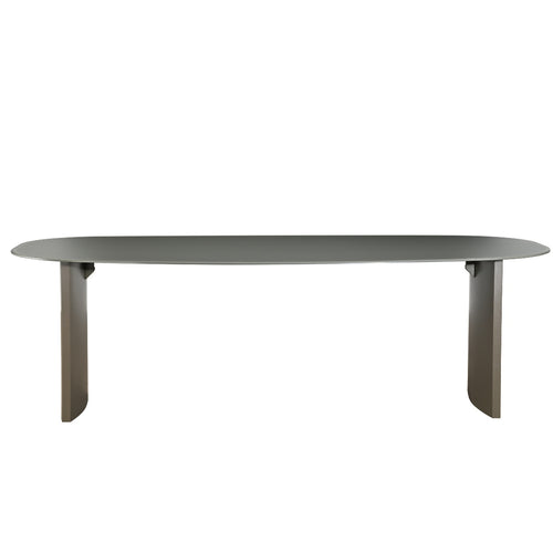 DÉJA Living Eettafel Dinand - Deens Ovaal Kaki Glas/MDF - 240x110x76cm