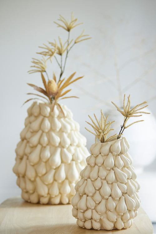 Light & Living vaas GARLIC - 27x26.5x33cm - wit